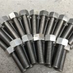 254smo uns s31254 lt1.4547 varžtai ir veržlės 1-1 / 2 ”-8unx180mm sriegio strypas