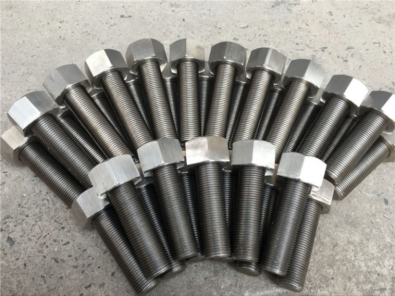 254smo uns s31254 lt1.4547 varžtai ir veržlės 1-1 / 2 ”-8unx180mm sriegio strypas